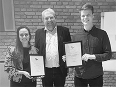Billede af talentprismodtagerne