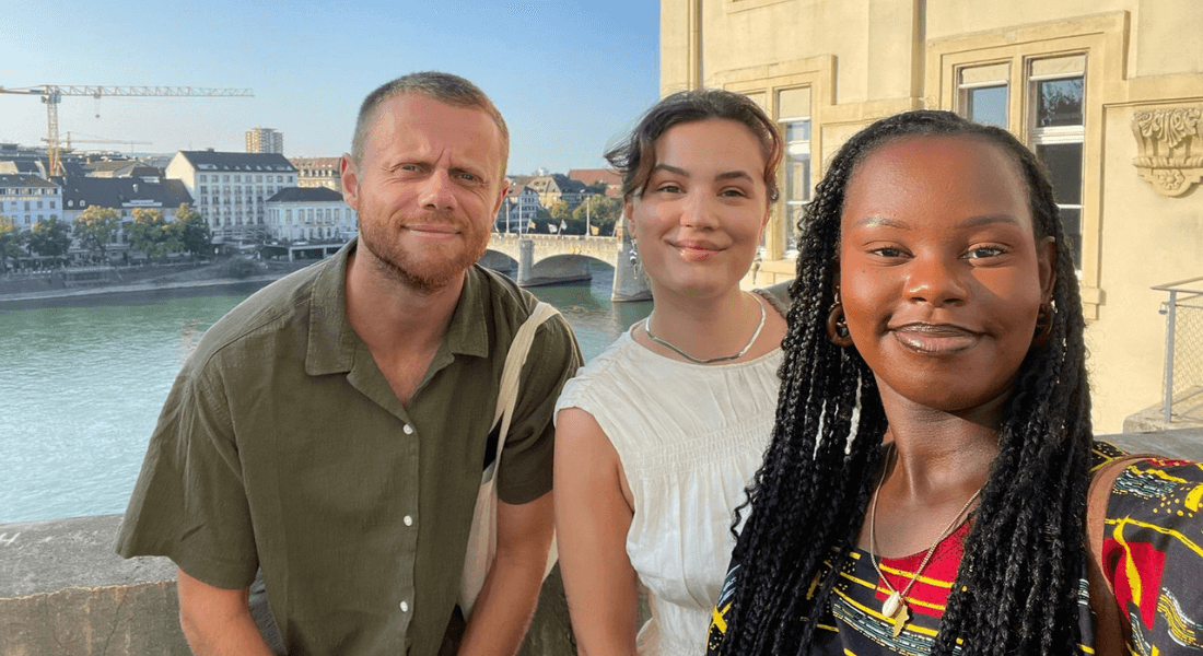 The 3 students at the conference