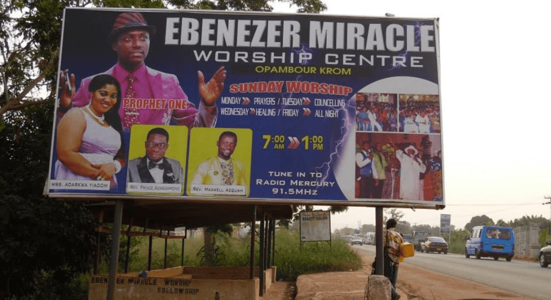 Billboard for Charismatic Preacher