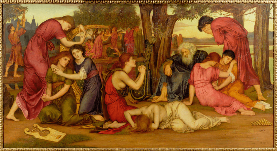 Evelyn de Morgan: “By the waters of Babylon” (1882-1883) (from Wikimedia Commons)