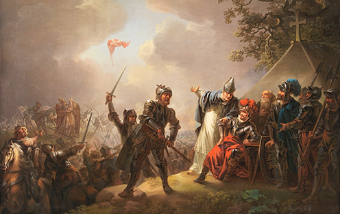 Foto: Slaget ved Lyndanisse, maleri af Christian August Lorentzen.