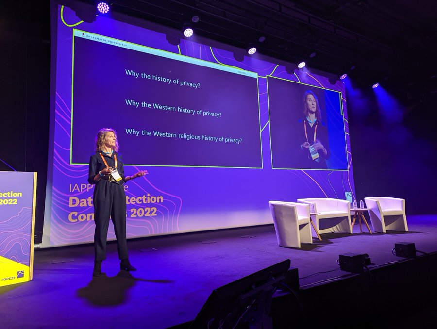 Mette Birkedal Bruun as keynote speaker at the IAPP Europe Data Protection Congress 2022 in Brussels.