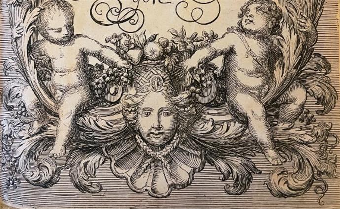 Illustration. Detail from frontispiece to Justine Siegemundin, Die Chur-Brandenburgische Hoff-Wehe-Mutter (1690). Image courtesy of the Hagströmer Medico-Historical Library, Karolinska Institutet.
