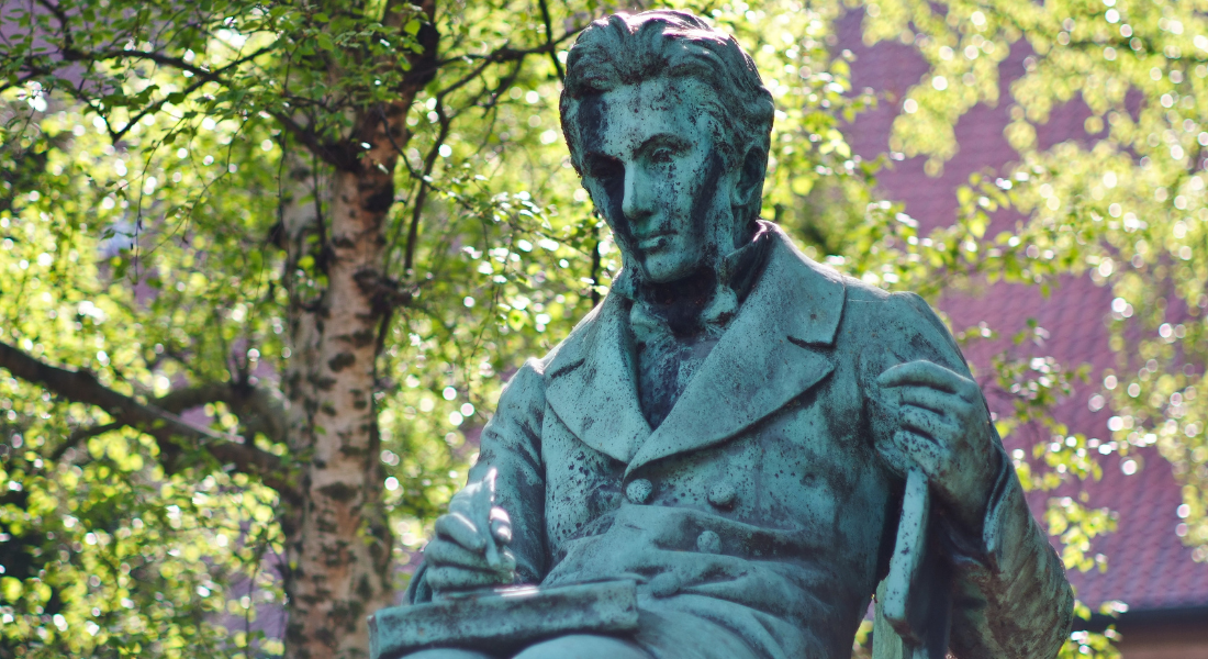 Billede af Kierkegaard statue